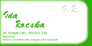 ida rocska business card
